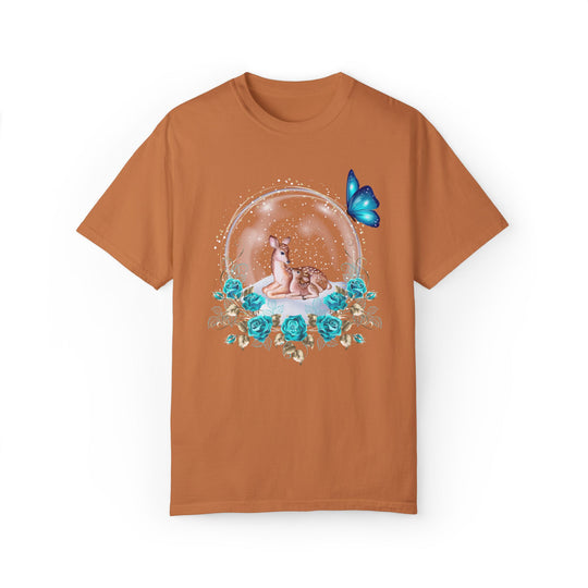 Cute Deer Snow Globe Winter T-shirt T-Shirt Printify Yam S