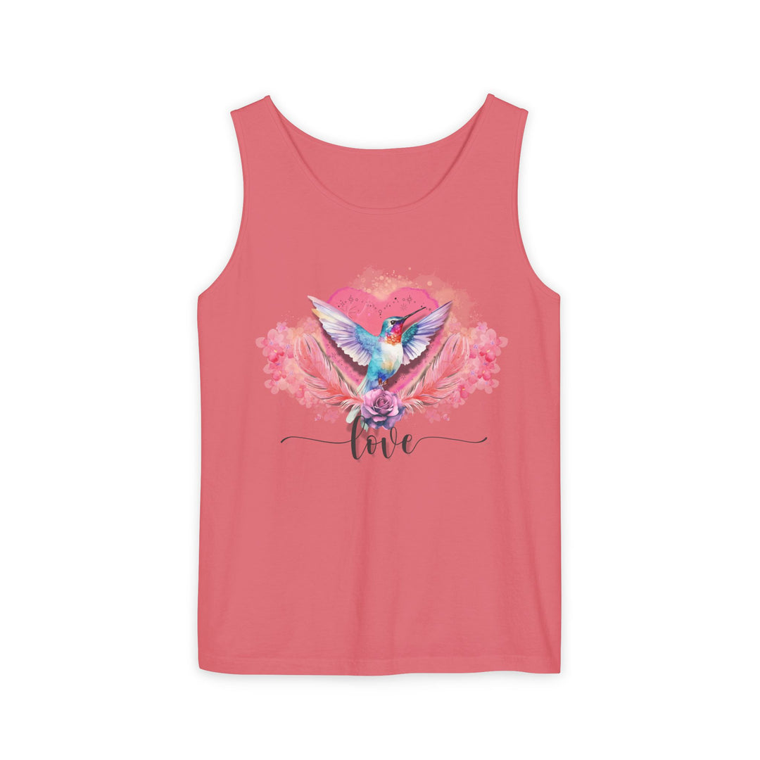 Hummingbird Love Tank Top Tank Top Printify Watermelon S