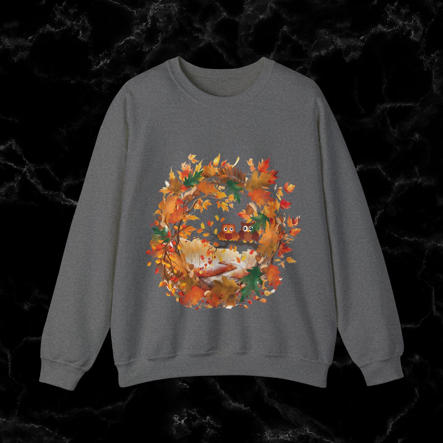 Hello Autumn Sweatshirt | Fall Design | Fall Seasonal Sweatshirt | Autumn Cottagecore Sweater Sweatshirt S Graphite Heather 