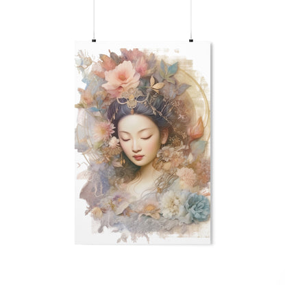 Quan Yin Poster - Goddess of Compassion, Spiritual Art Print, Guan Yin Wall Decor Poster   