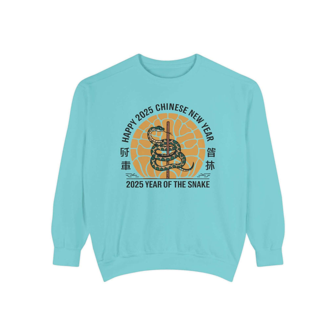 Chinese New Year 2025 Sweatshirt with Snake Sweatshirt Printify Chalky Mint S