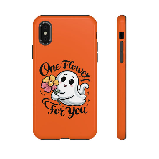 Phone Case - Cute Ghost Holding Flower Phone Case Printify