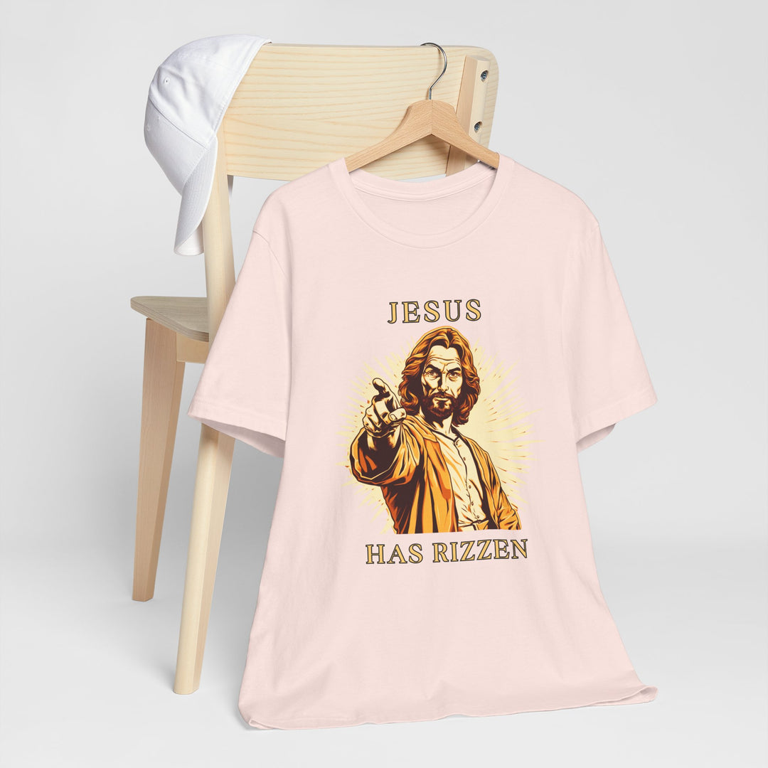 Spreading the Joy: Jesus Has Risen T-Shirt (ImaginVibes) T-Shirt Soft Pink XS 