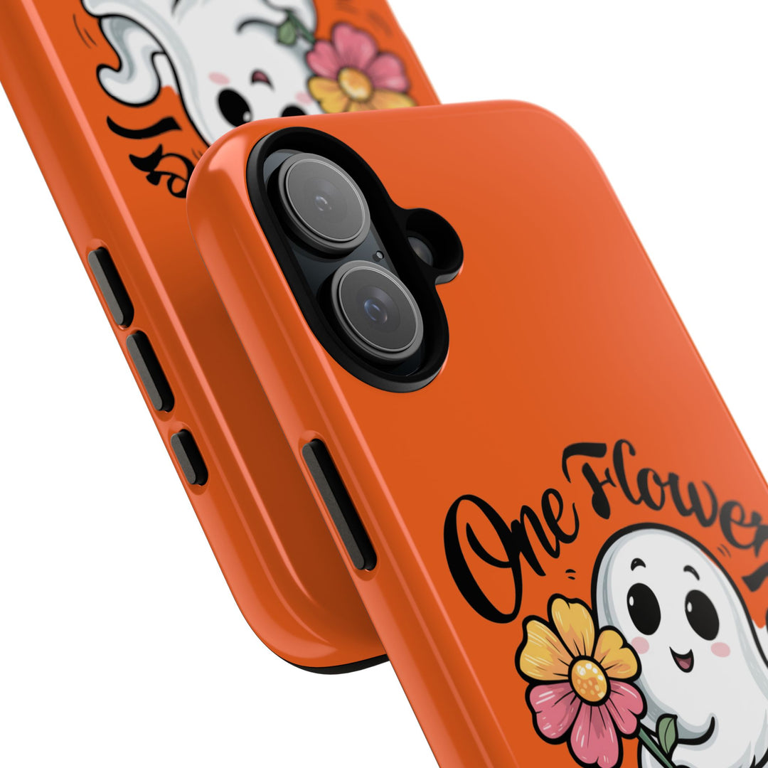 Phone Case - Cute Ghost Holding Flower Phone Case Printify