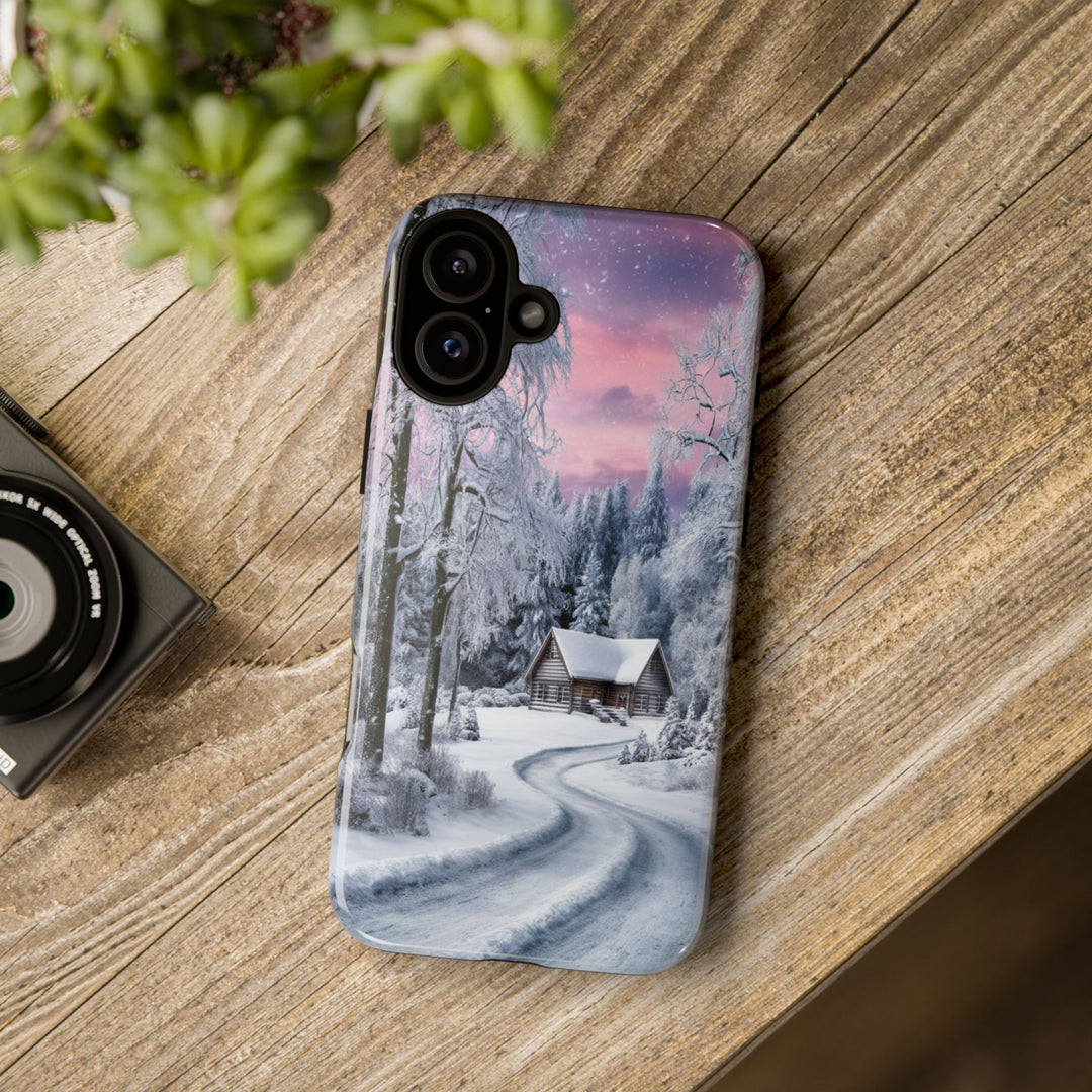 Phone Case - Winter Cabin Phone Case Printify