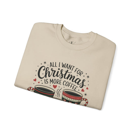 Coffee Lover Christmas Crewneck Sweatshirt