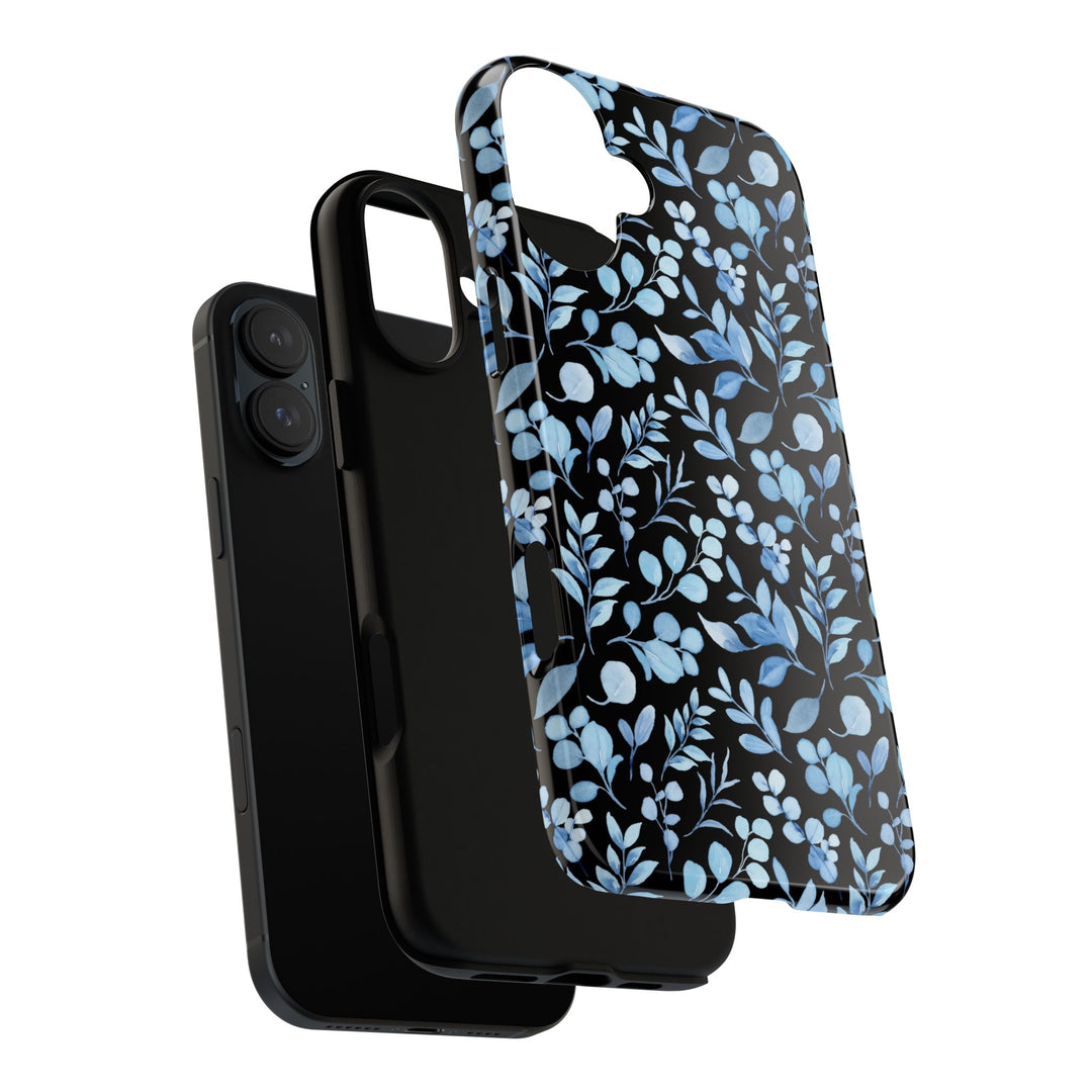 Blue Floral Tough Case Phone Case Printify