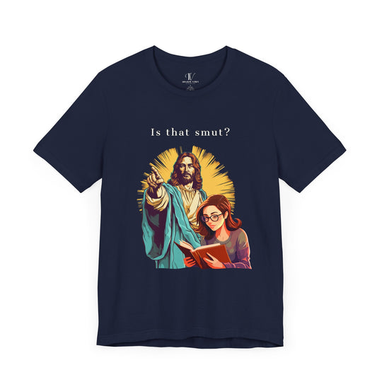 Funny Jesus Smut Unisex Tee T-Shirt Printify Navy XS