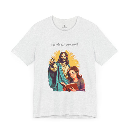 Funny Jesus Smut Unisex Tee T-Shirt Printify Ash XS