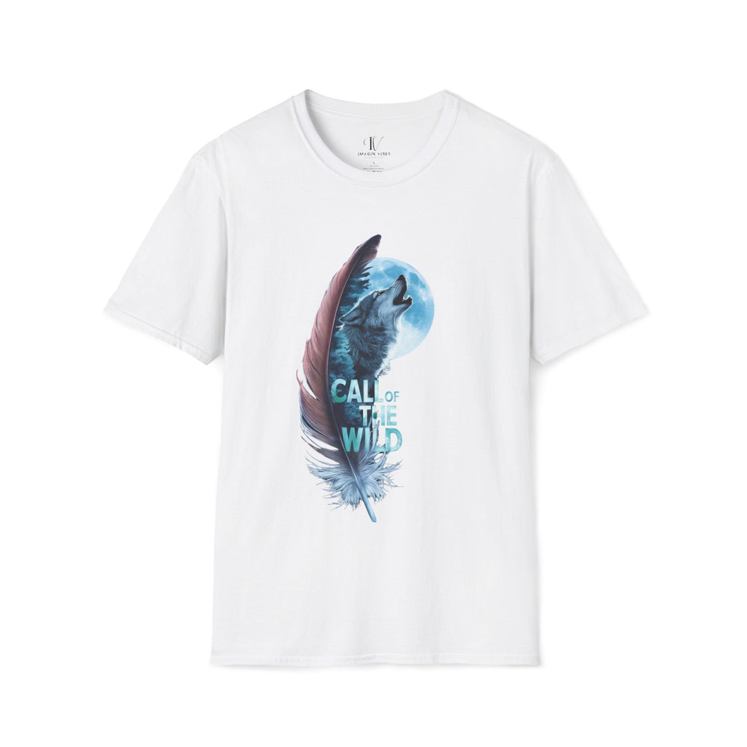 Wolf Moon Softstyle T-Shirt - Nature-Inspired and Mystic T-Shirt Printify White XS