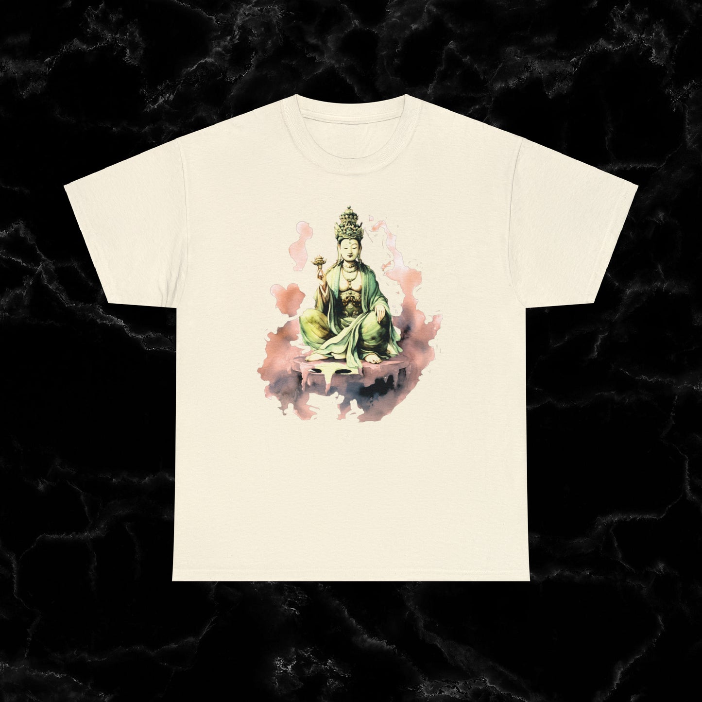Quan Yin Goddess T-Shirt - Spiritual Tee, Guan Yin, Goddess of Compassion T-Shirt Natural S 