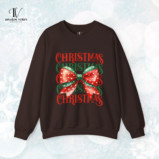 Christmas Coquette Bow Sweatshirt