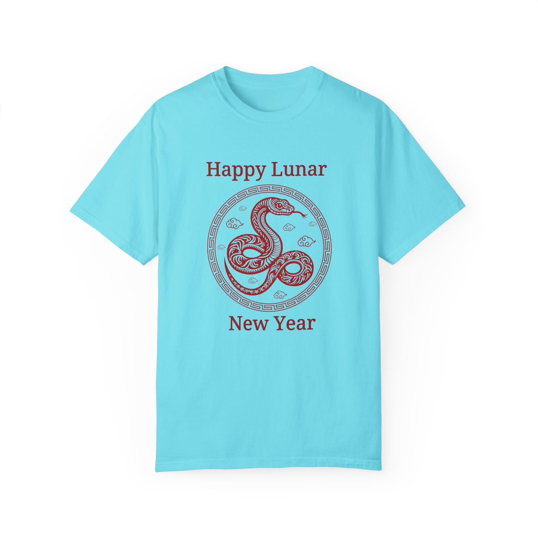 Chinese Zodiac Snake Lunar New Year T-shirt T-Shirt Printify Lagoon Blue S