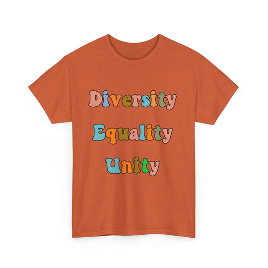 Diversity Equality Unity T-Shirt — Unity Day Anti-Bullying & Equal Rights Tee T-Shirt Printify Antique Orange S