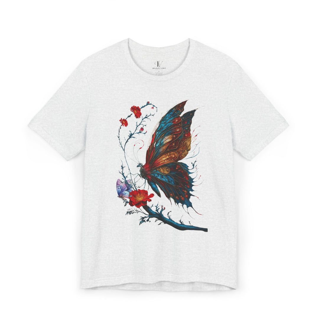 Butterfly Tee - Nature-inspired Unisex Jersey T-Shirt Printify Ash XS