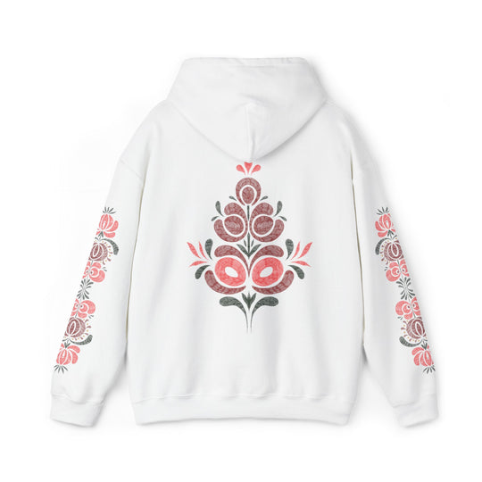 Folk Art Hoodie - Traditional Motifs and Bold Colors Hoodie Printify