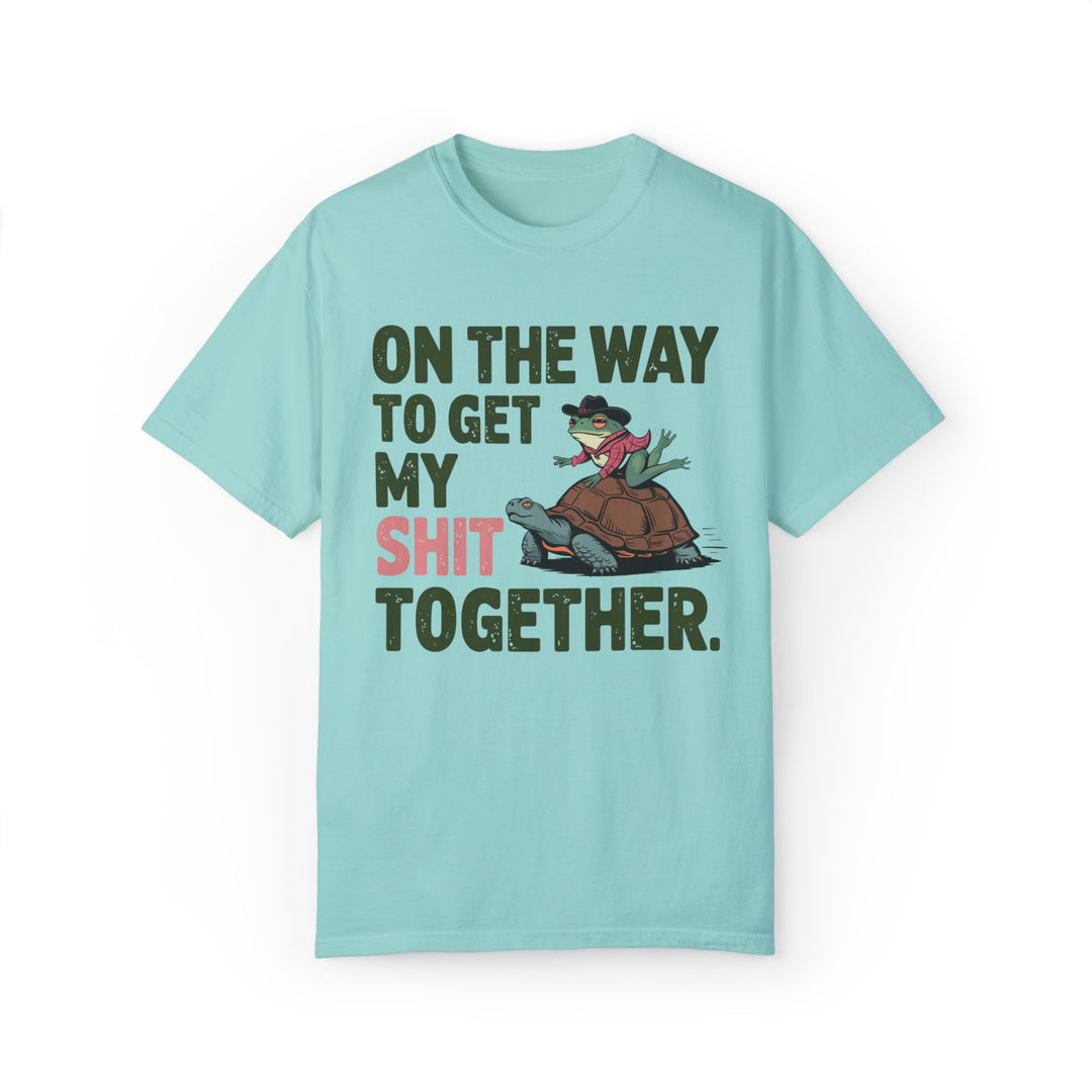 Frog & Turtle Graphic Tee - On the Way to Get T-Shirt Printify Chalky Mint S