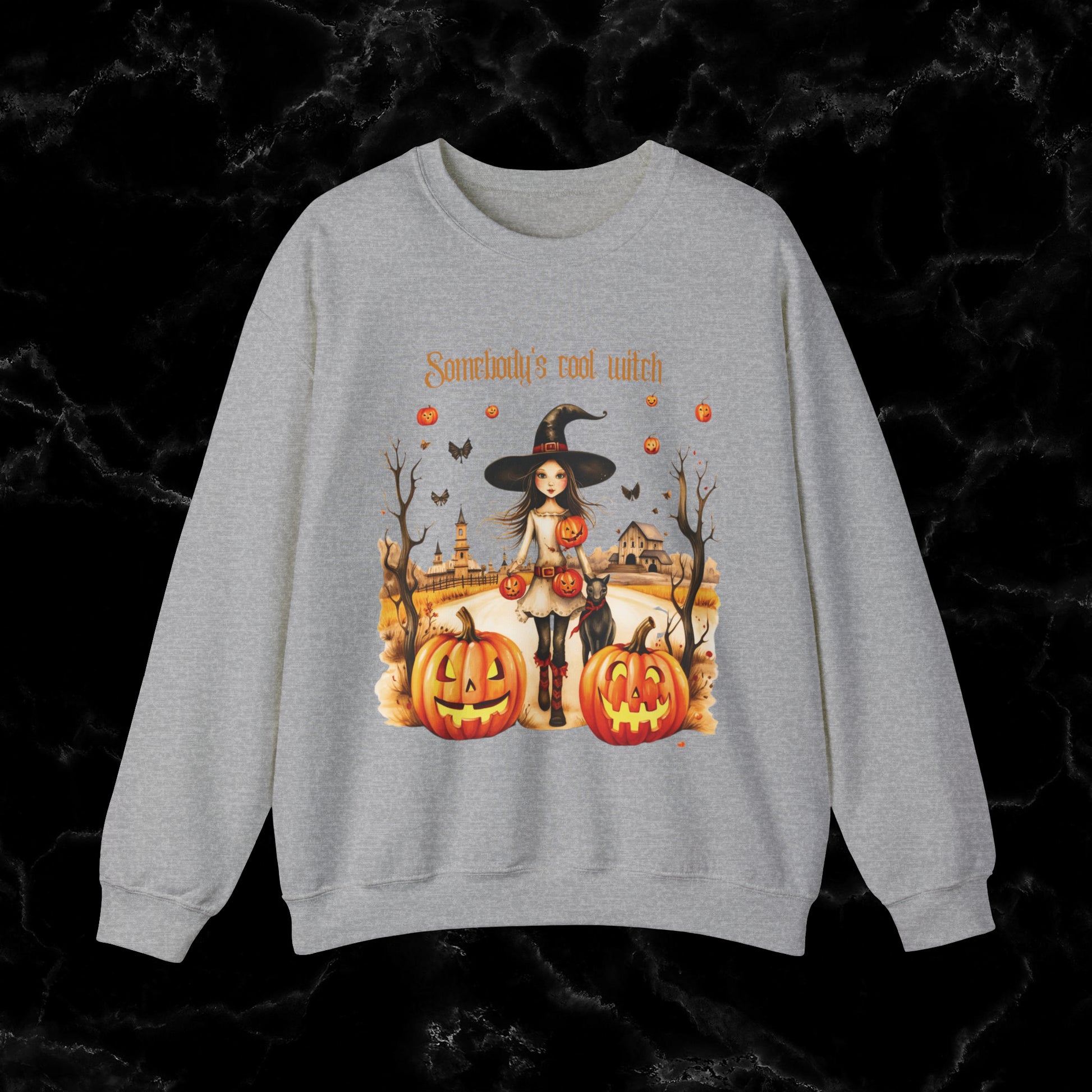 Somebody's Cool Witch Halloween Sweatshirt - Embrace the Witchy Vibes Sweatshirt S Sport Grey 