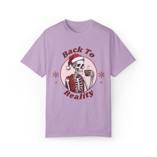 Back To Reality Skeleton Santa Coffee T-shirt T-Shirt Printify Orchid S