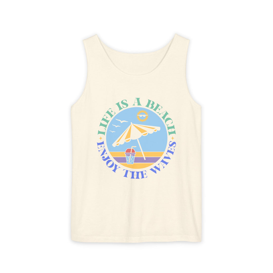 Playful Summery Tank Top for Festivals and Beach Days Tank Top Printify Ivory S