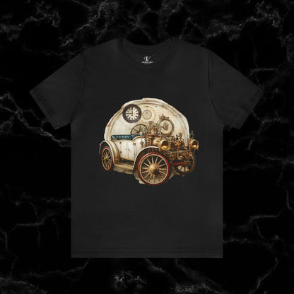 Ride in Style: Vintage Car Enthusiast T-Shirt with Classic Wheels and Timeless Appeal T-Shirt Black S 