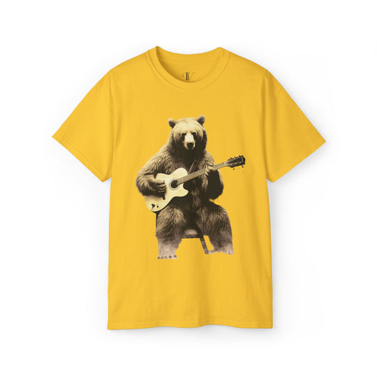 Bear Guitar Tee T-Shirt Printify Daisy S