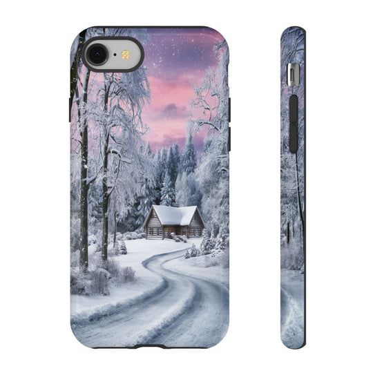 Phone Case - Winter Cabin Phone Case Printify