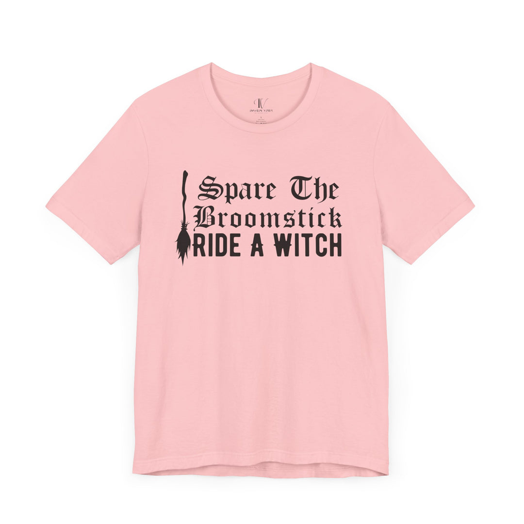 Halloween Tee - Funny Witch's Broomstick Design