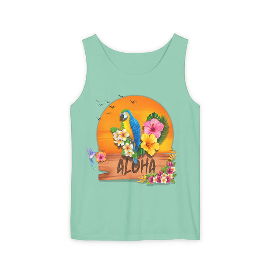 Tropical Parrot Aloha Tank Top Tank Top Printify Island Reef XS