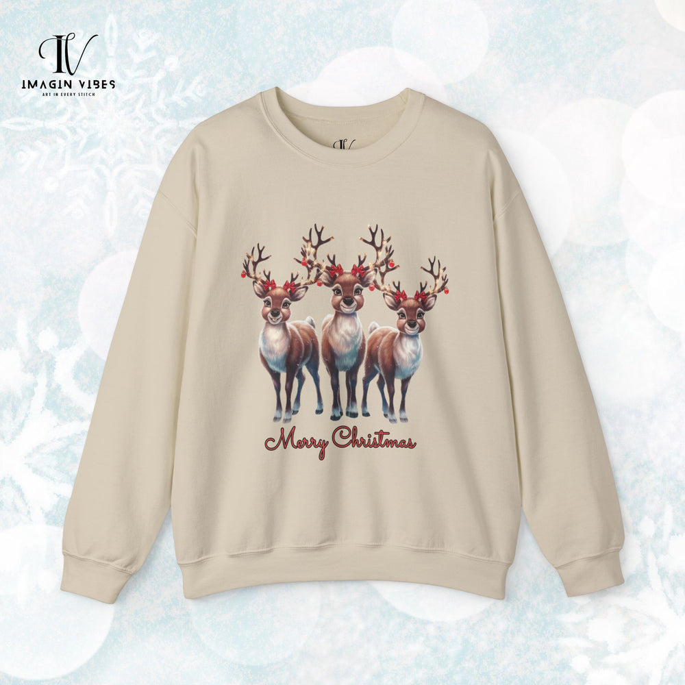 Cute Merry Christmas Reindeer Sweatshirt