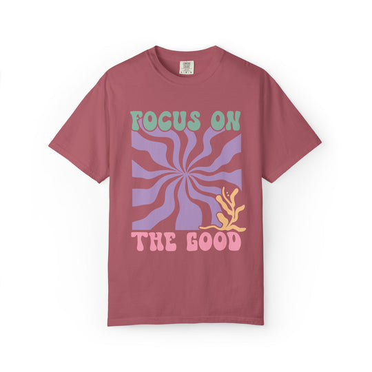 Focus on the Good: Inspirational Boho Tee T-Shirt Printify Crimson S