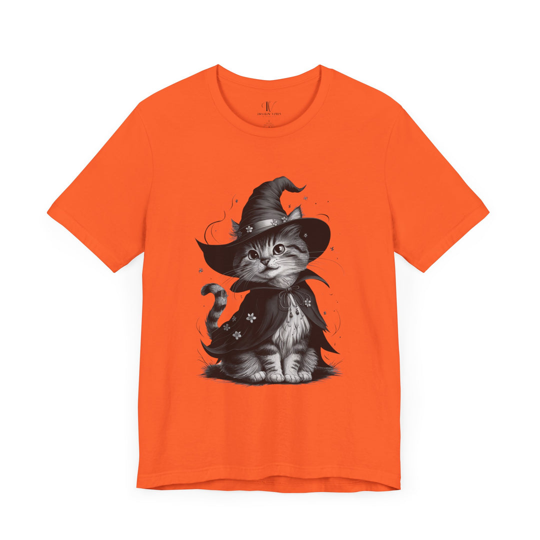 Halloween Witch Cute Cat T-Shirt