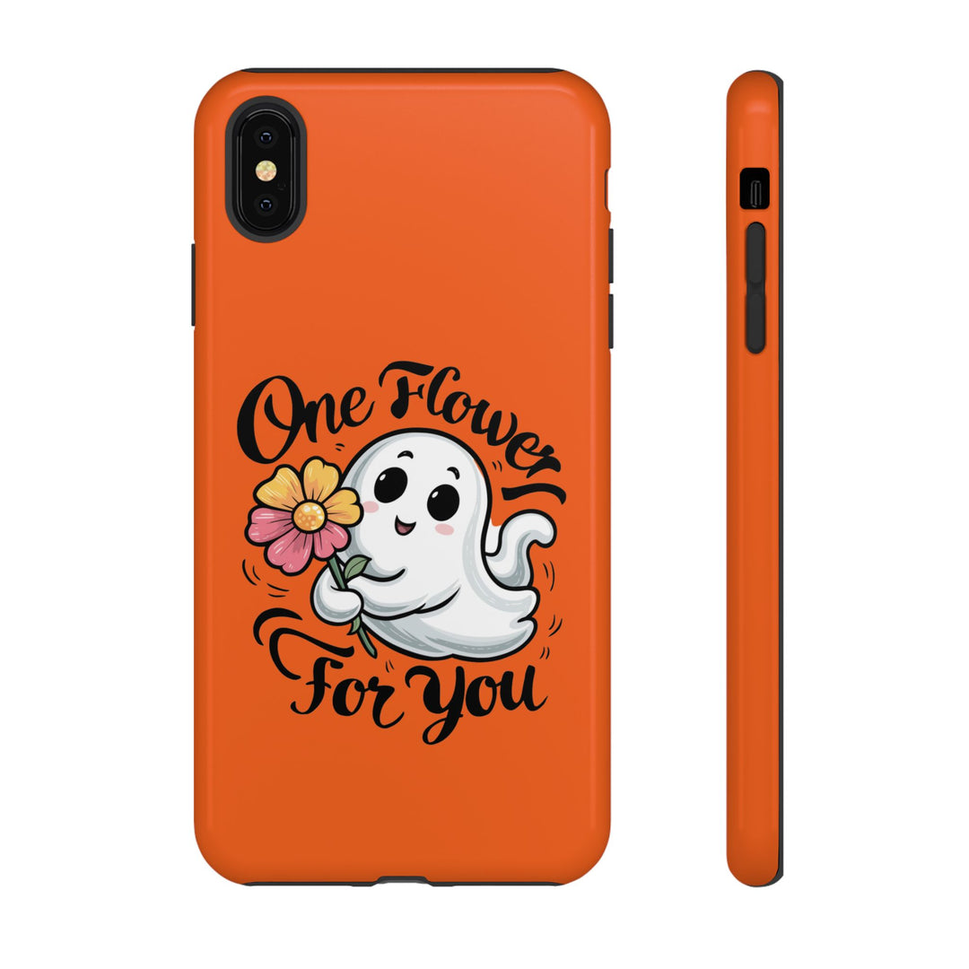 Phone Case - Cute Ghost Holding Flower Phone Case Printify