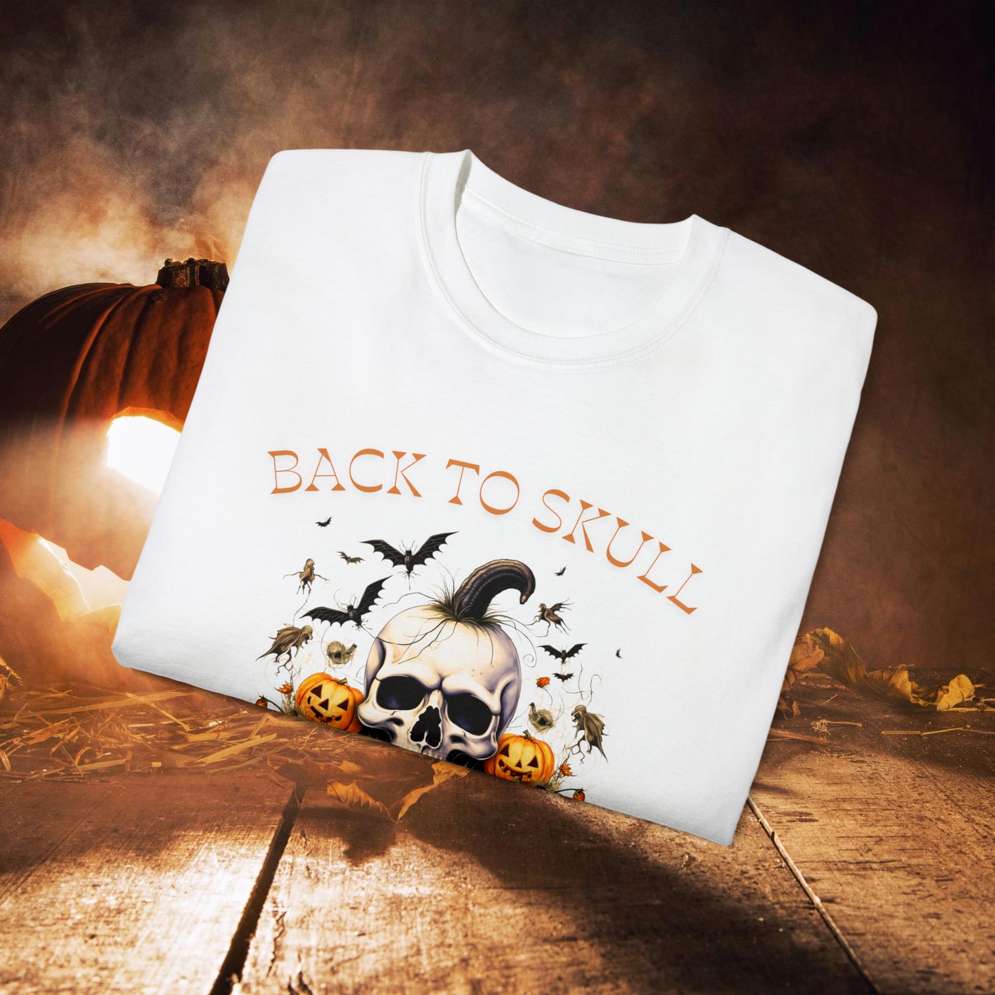 Back to Skull Halloween Tee | Unisex Ultra Cotton Classic Fit | Back To Skull T-Shirt   
