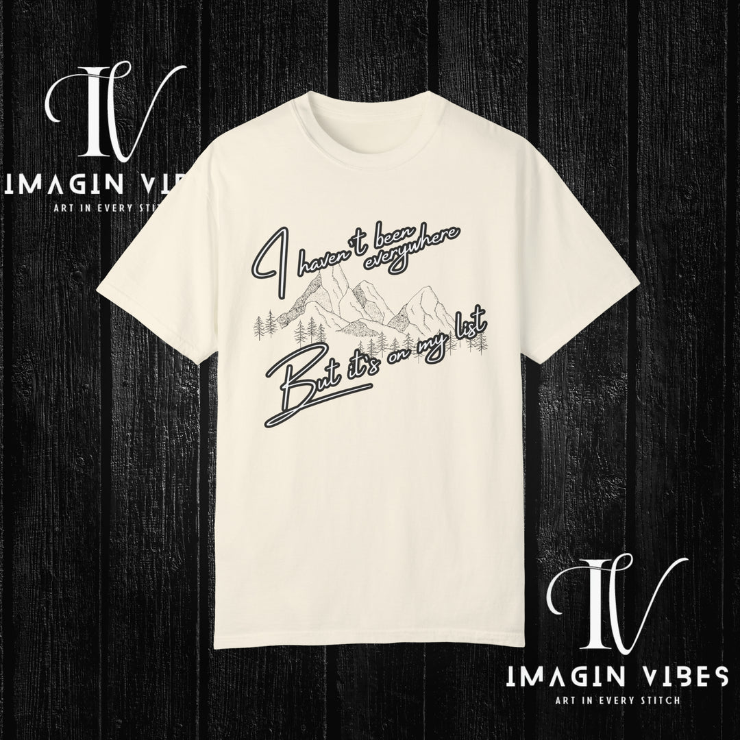 ImaginVibes: Wanderlust List: World Traveler T-Shirt T-Shirt Ivory S 