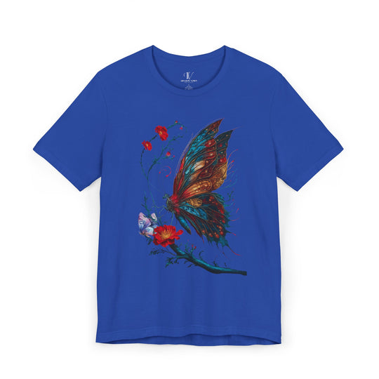 Butterfly Tee - Nature-inspired Unisex Jersey T-Shirt Printify True Royal XS