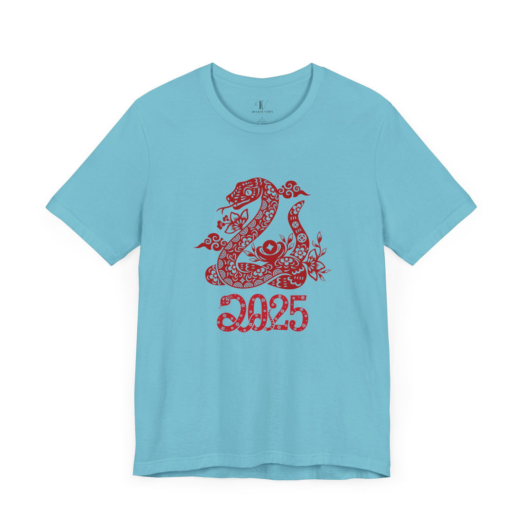 Year of the Snake Unisex Tee - Chinese Zodiac 2025 T-Shirt Printify Turquoise XS