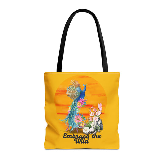 Peacock Tote Bag - Embrace the Wild Boho-Chic Bags Printify