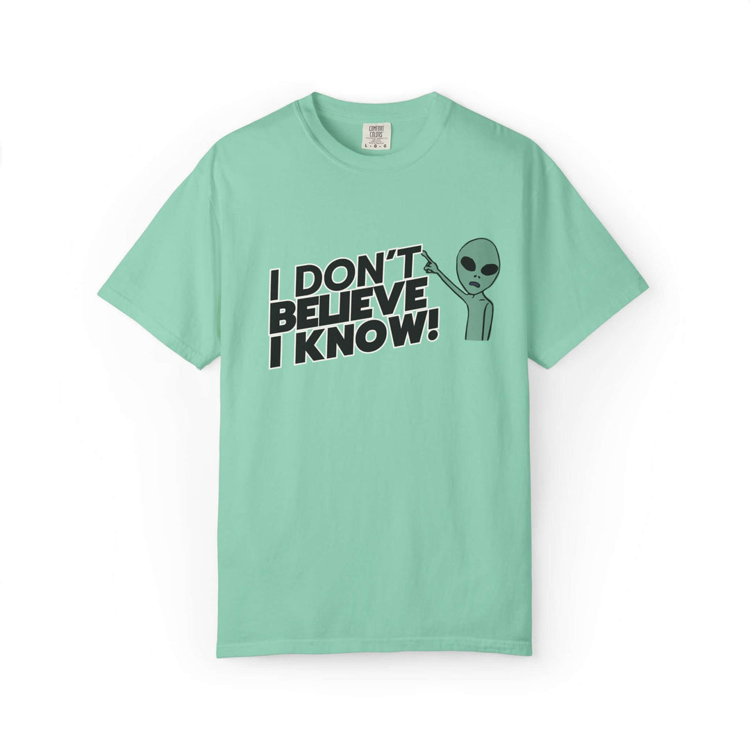 Unisex UFO T-Shirt - I Don't Believe, I Know Alien Tee T-Shirt Printify Island Reef S