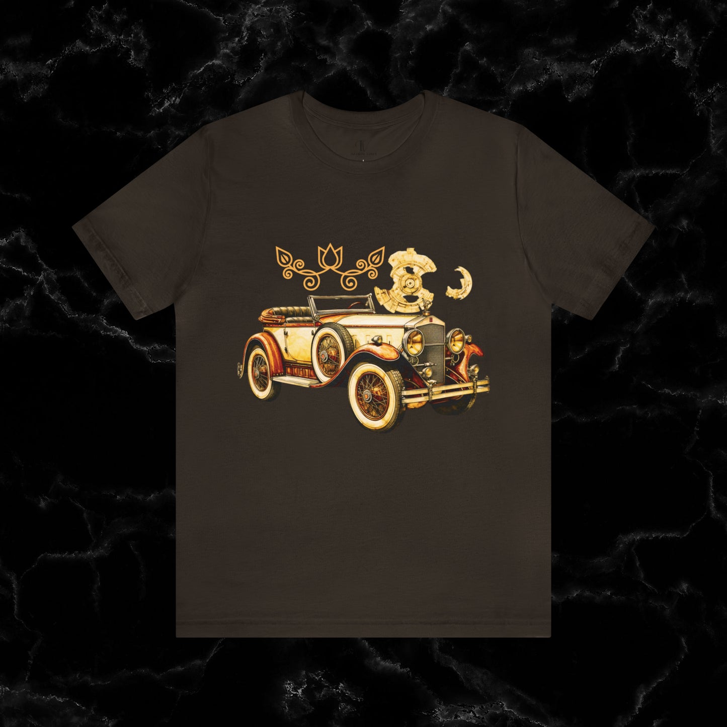 Vintage Car Enthusiast T-Shirt - Classic Wheels and Timeless Appeal for Automotive Enthusiast T-Shirt Brown S 