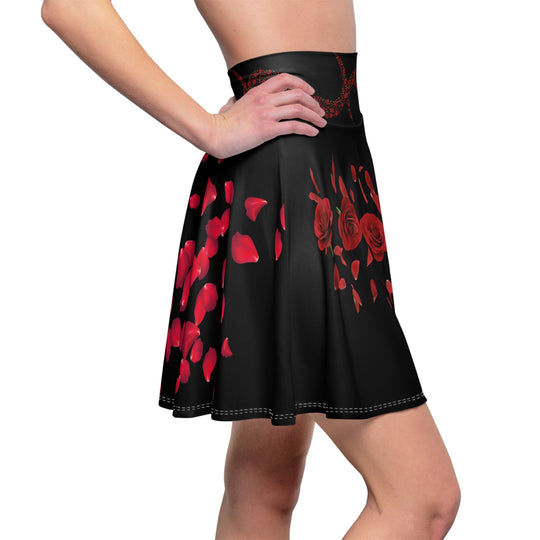 Romantic Rose Skater Skirt All Over Prints Printify