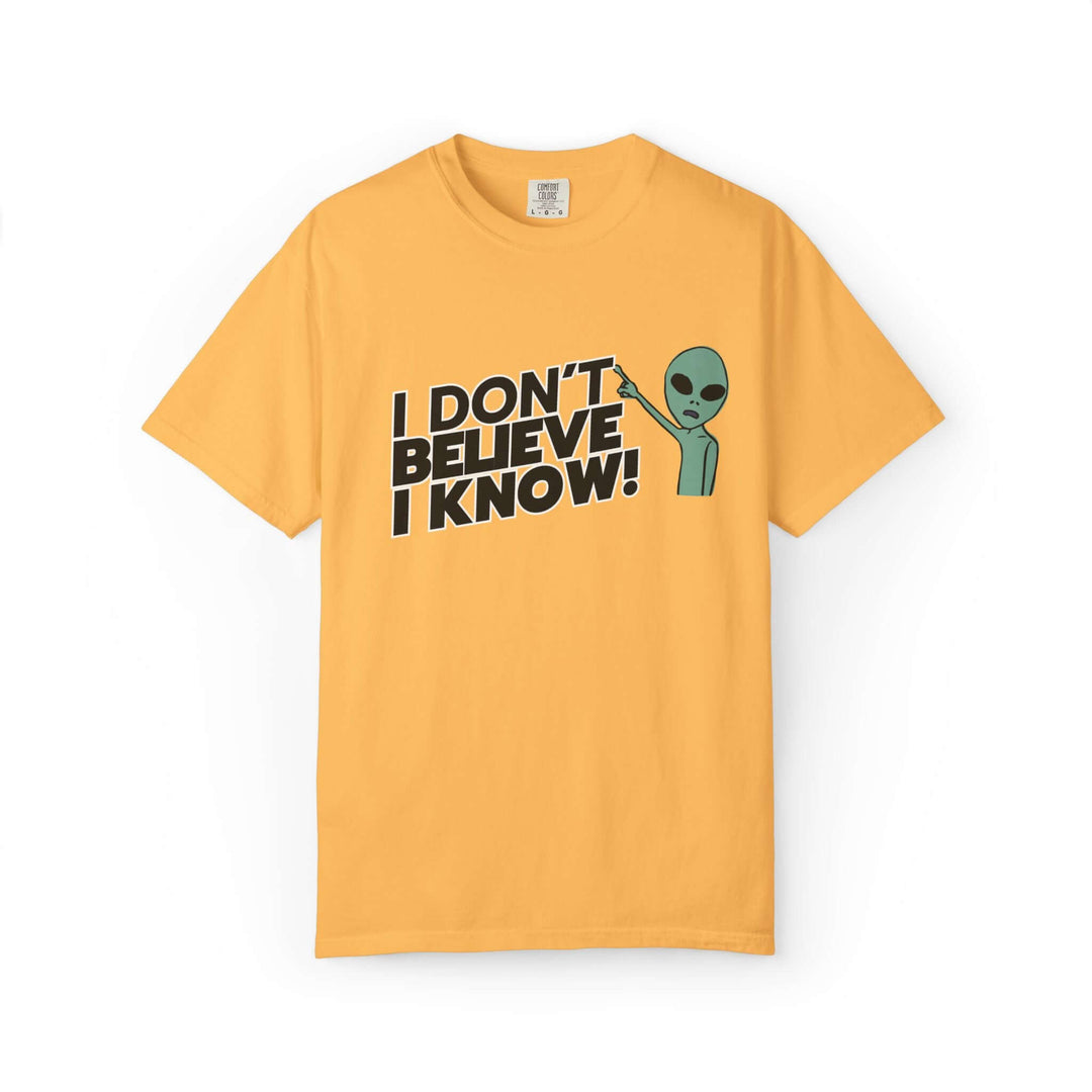 Unisex UFO T-Shirt - I Don't Believe, I Know Alien Tee T-Shirt Printify Citrus S