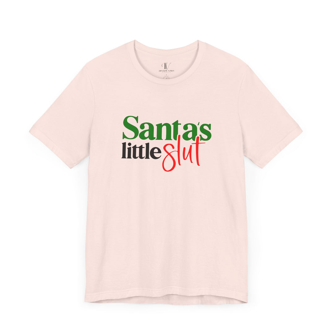 Santa's Little Slut Tee - Provocative Christmas T-Shirt Printify Soft Pink XS