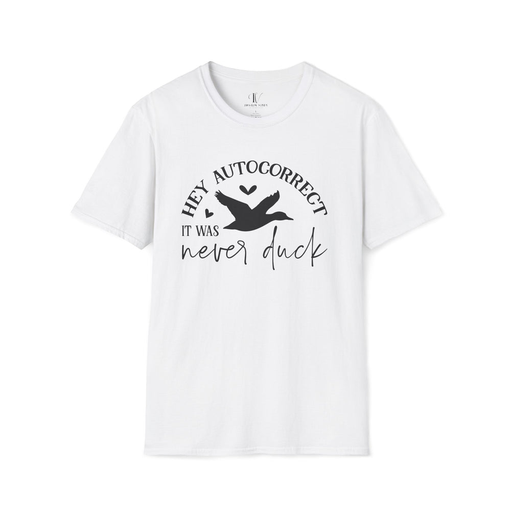 Humorous Autocorrect Duck T-Shirt T-Shirt Printify White XS