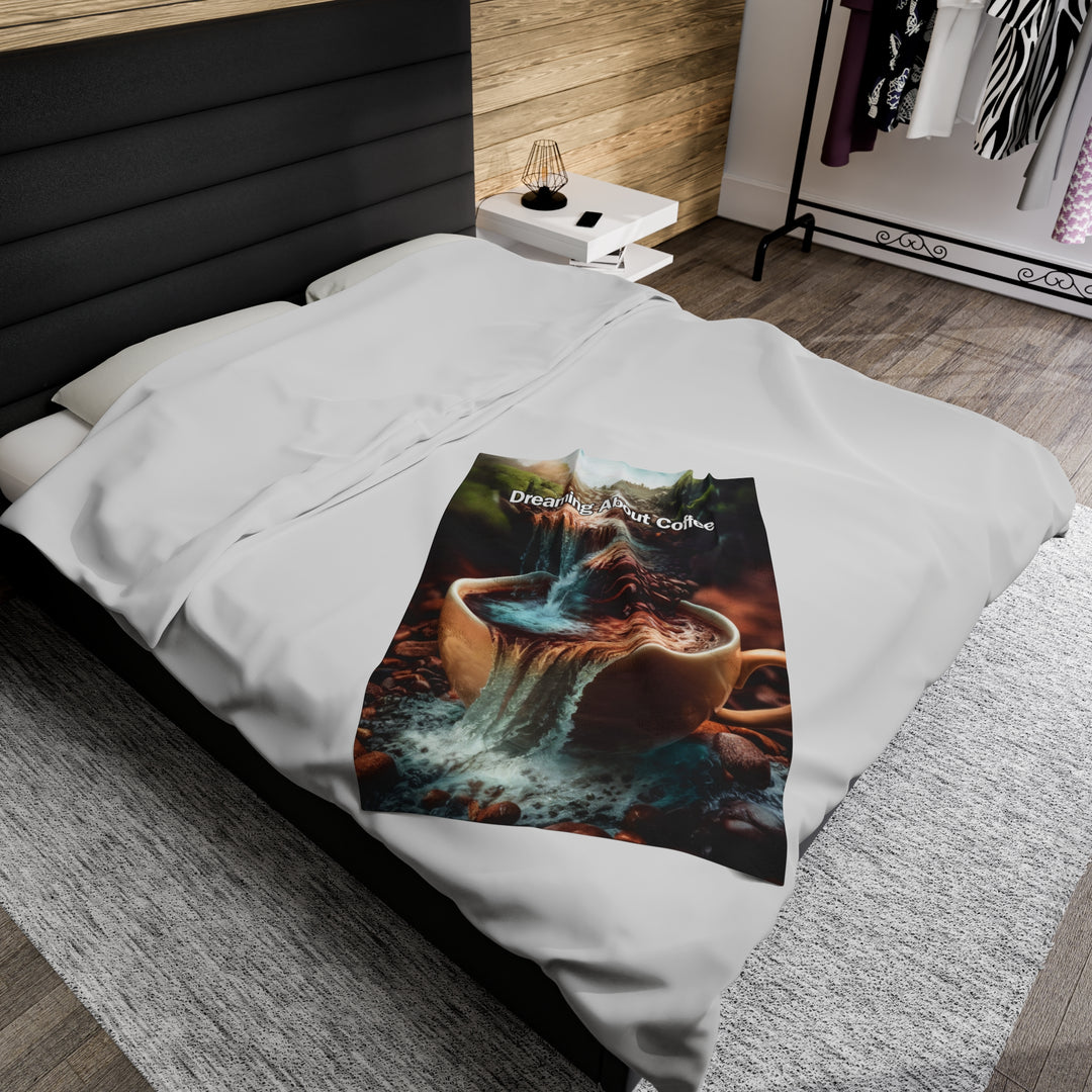 Plush Blanket - Dreaming About Coffee All Over Prints Printify 30" × 40"