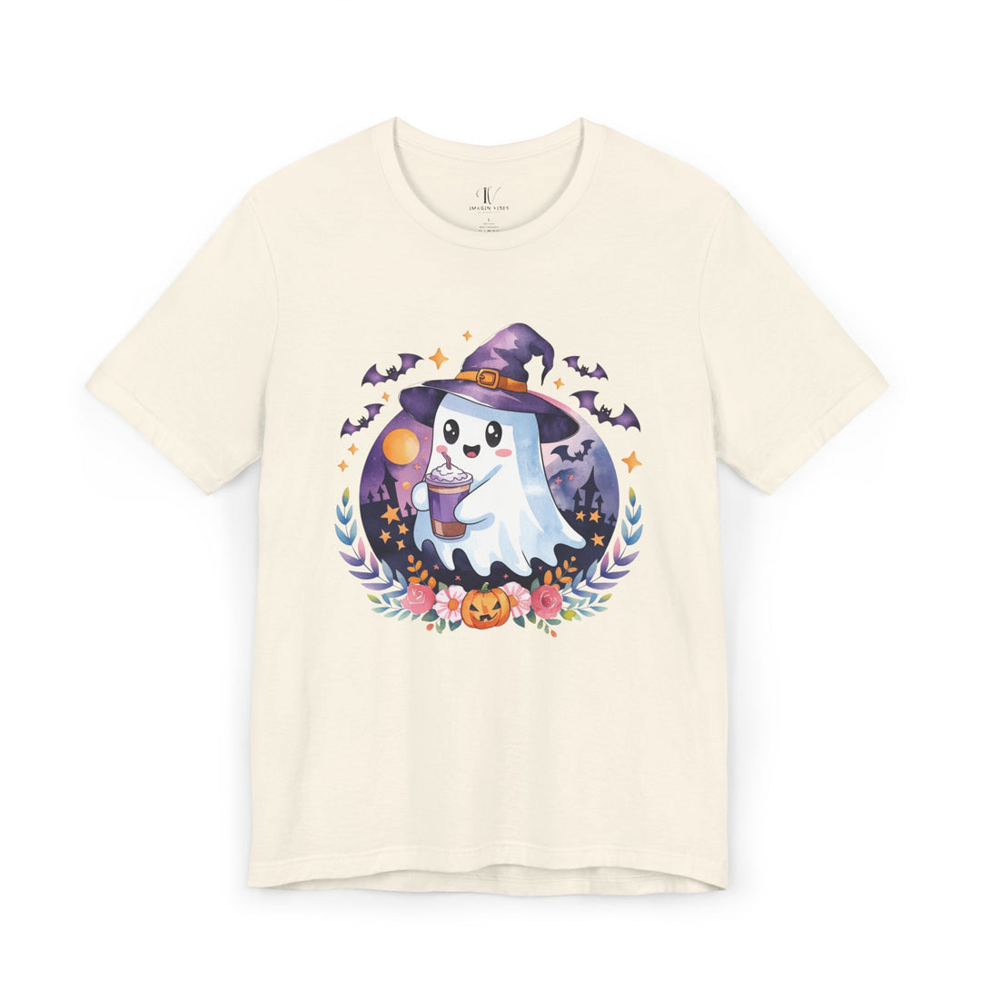 Cute Ghost With Ice Caffe Halloween T-Shirt