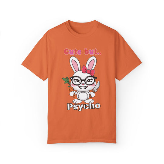 Bunny Cartoon Unisex T-shirt - Cute but Psycho T-Shirt Printify Burnt Orange S