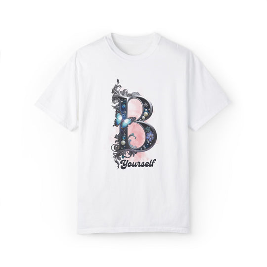 Letter B Elegant and Feminine T-shirt T-Shirt Printify White S