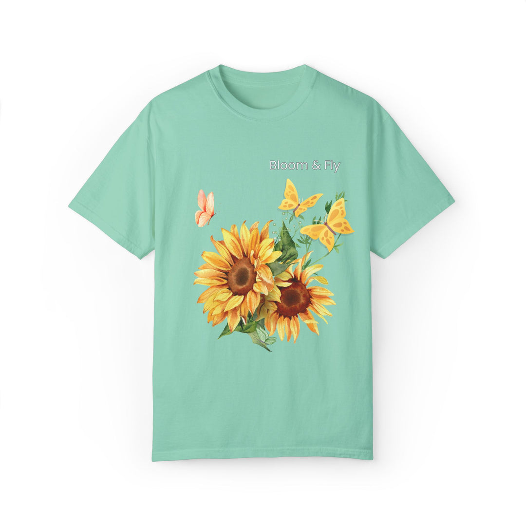 Sunflower T-shirt - Bloom & Fly Nature-Inspired Tee T-Shirt Printify Island Reef S