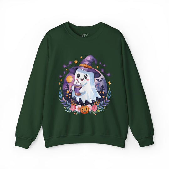 Cute Ghost With Ice Caffe Halloween Sweatshirt